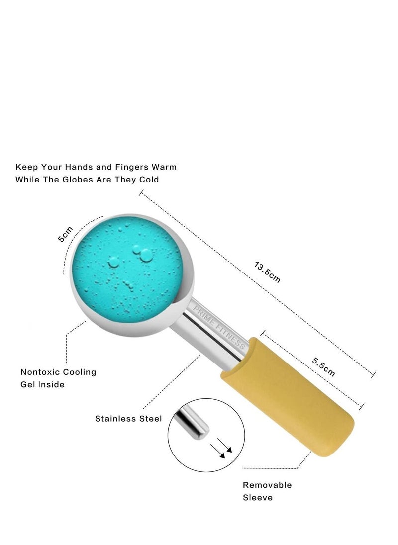 PRIME Fitness - Ice Globes for Facials Unbreakable Steel Cooling Roller Cryo Sticks for Face Massager for Face Neck & Eyes Skin Care for Dark Circles Puffiness Wrinkles Collagen Production Gold - Image 1