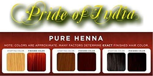 Pride Of India Herbal Hair Color Powders 454 grams 16 oz Pure Henna Cream Natural W Gloves