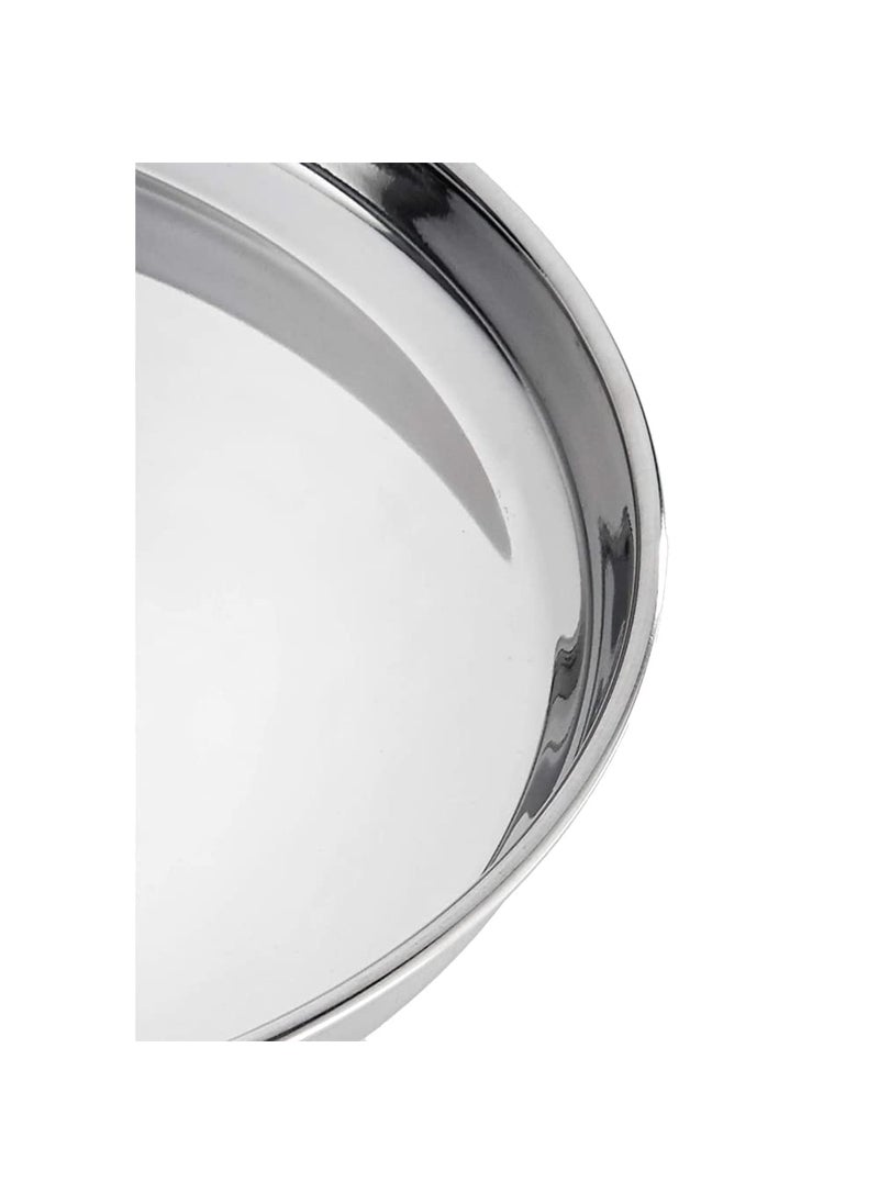 Pepper - Pepper Stainless Steel Breakfast Lunch Dinner Plates Set of 6 Dinner Plate Serving Plates 11 inch - Image 1