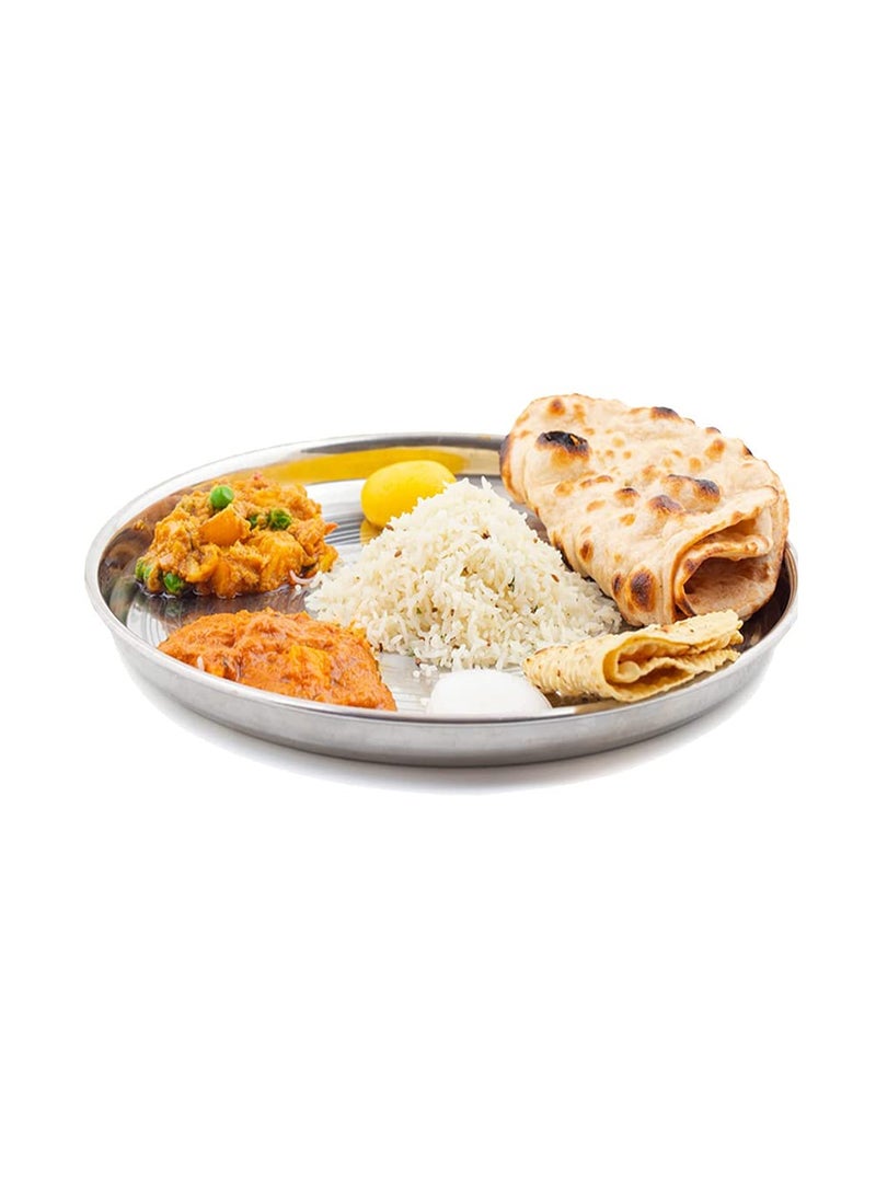 Pepper - Pepper Stainless Steel Breakfast Lunch Dinner Plates Set of 6 Dinner Plate Serving Plates 11 inch - Image 1
