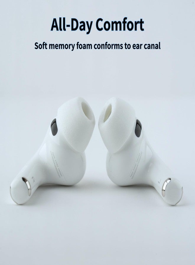 Comply TrueGrip | أطراف سماعات أذن بديلة من إسفنج الذاكرة عالي الجودة لسماعات Apple AirPods Pro من الجيل الثالث | راحة تدوم طويلاً، تثبيت محكم، عزل ممتاز للضوضاء | أبيض (متوسط) (3 أزواج) - Image 3