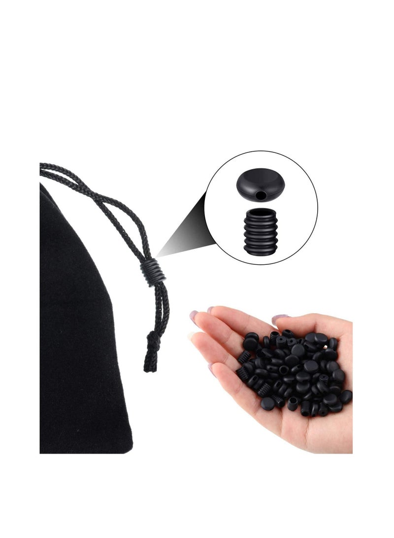 Y&D Cord Locks Silicone Toggles, Adjustable Non Slip Stopper Lanyard Elastic Buckle for Ear, Hat, Earloop Buckles Supplies, Drawstrings, DIY Craft Adjustment 300Pcs  - Image 3