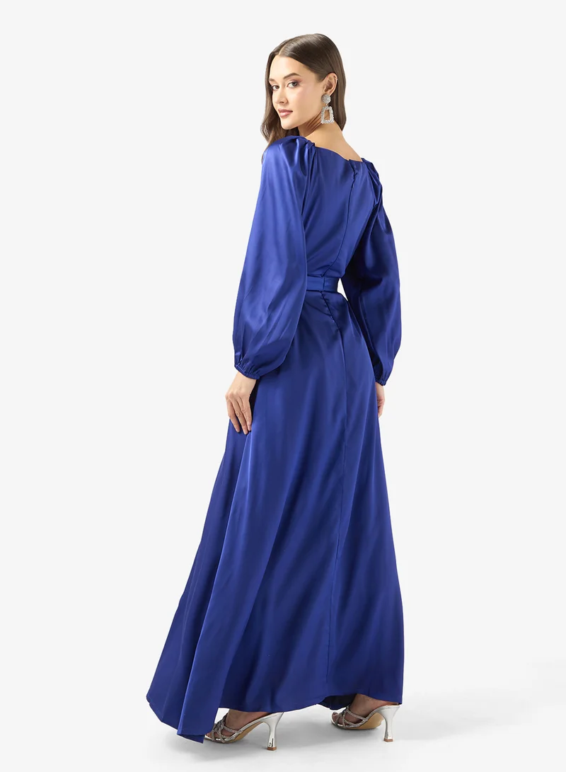 جولدن ابل فستان ماكسي بأكمام أسقفية