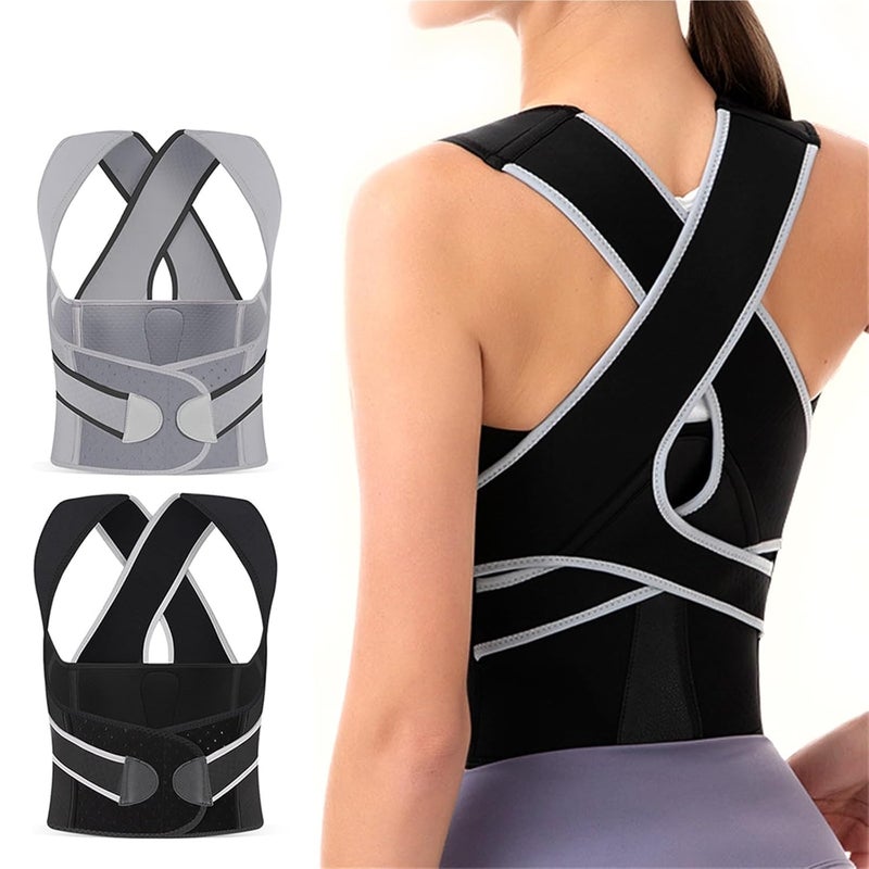 Adjustable Support for Women & Men – Upper & Lower Back Comfort(Black-1PCS,L) - Image 2