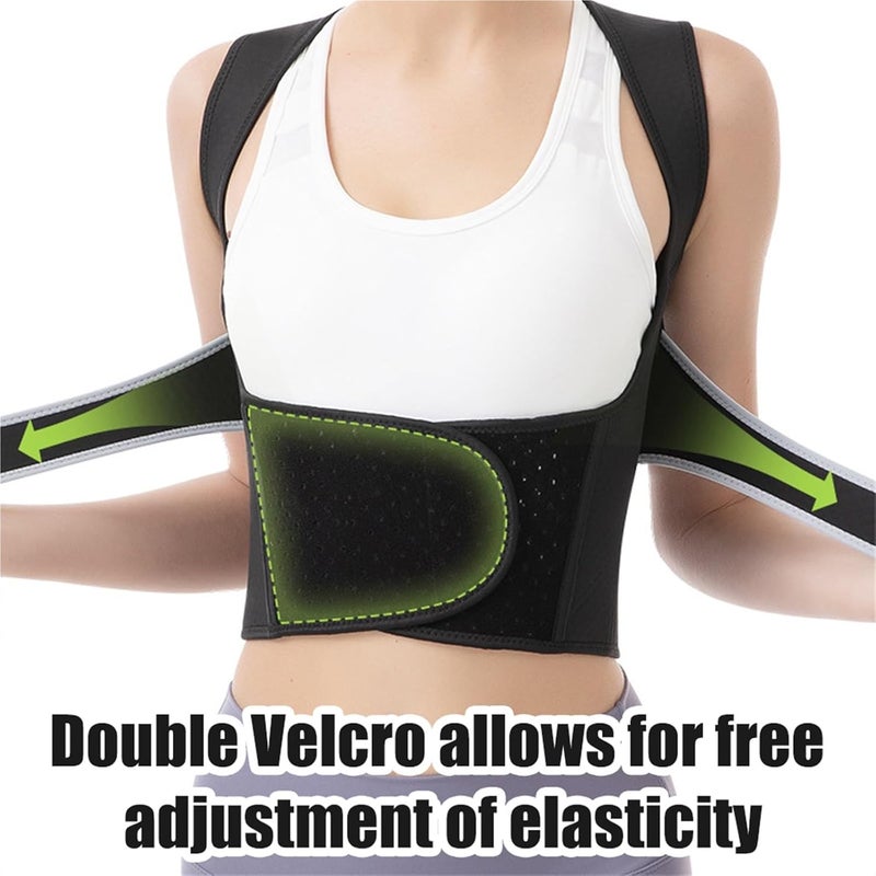 Adjustable Support for Women & Men – Upper & Lower Back Comfort(Black-1PCS,L) - Image 3