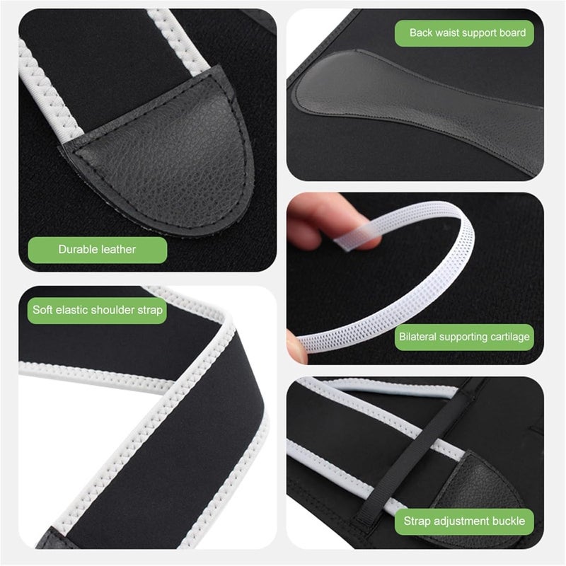 Adjustable Support for Women & Men – Upper & Lower Back Comfort(Black-1PCS,L) - Image 5