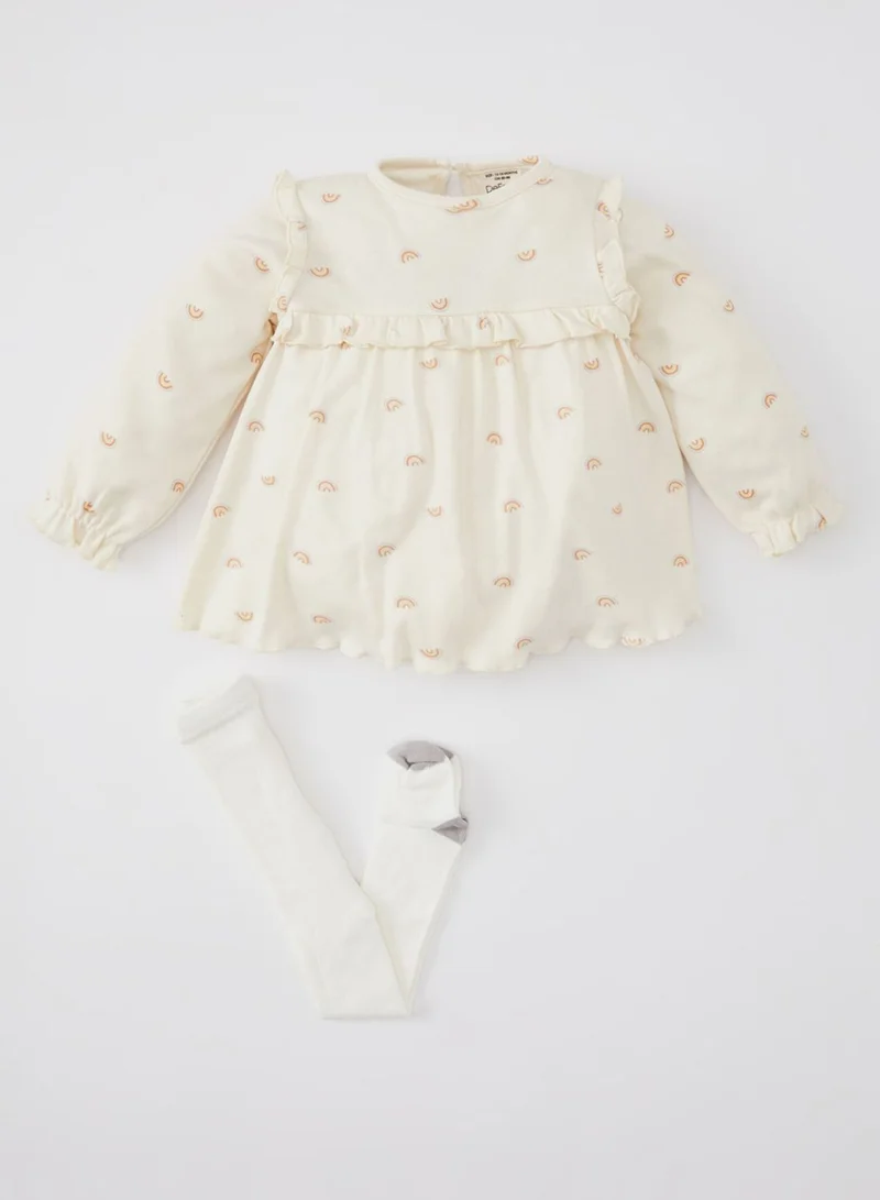 DeFacto Baby Girl Newborn Rainbow Patterned Jumpsuit Panty