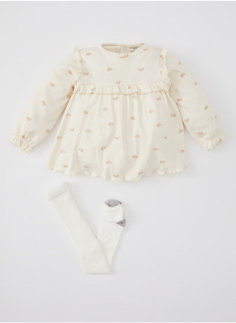 DeFacto - Baby Girl Newborn Rainbow Patterned Jumpsuit Panty - Image 1