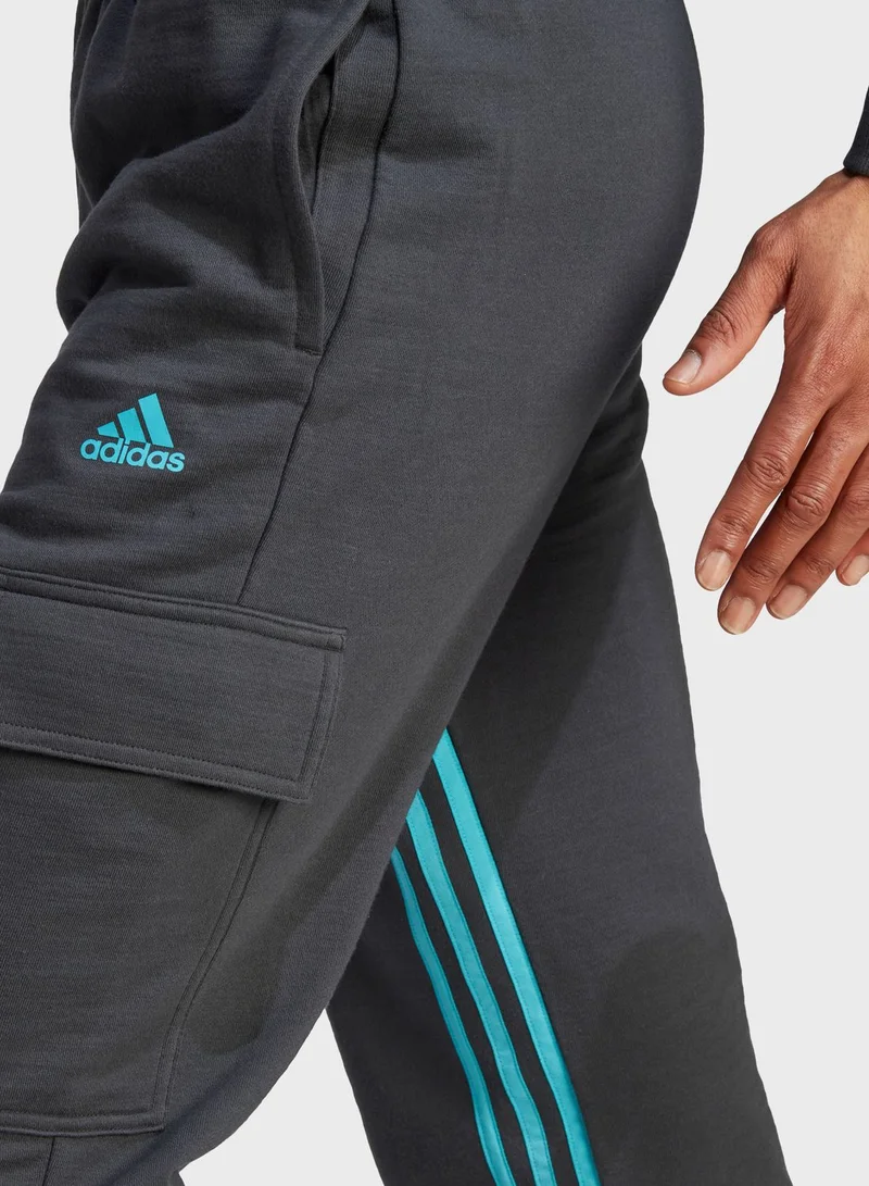 Adidas Dance 3-Stripes High-Waisted Tapered Cargo Joggers