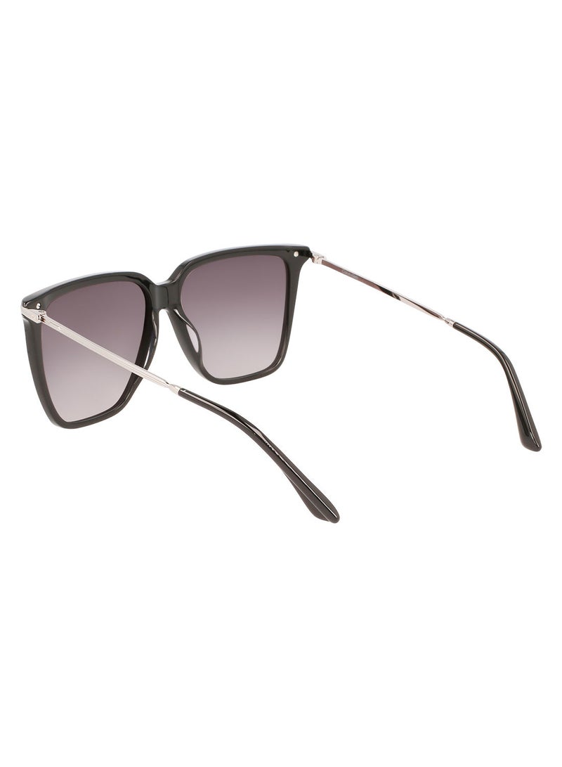 CALVIN KLEIN Full Rim Acetate Modified Rectangle Calvin Klein Sun Ck22531S 5713 (001) Black  - Image 3
