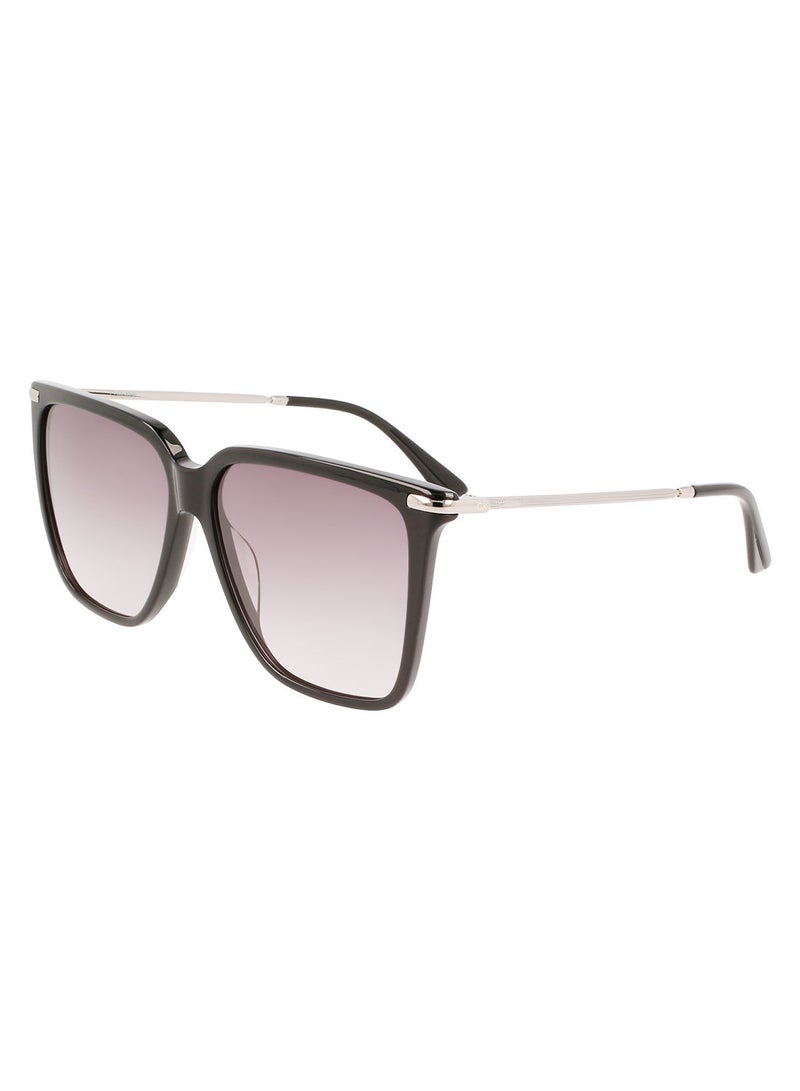 CALVIN KLEIN Full Rim Acetate Modified Rectangle Calvin Klein Sun Ck22531S 5713 (001) Black  - Image 1
