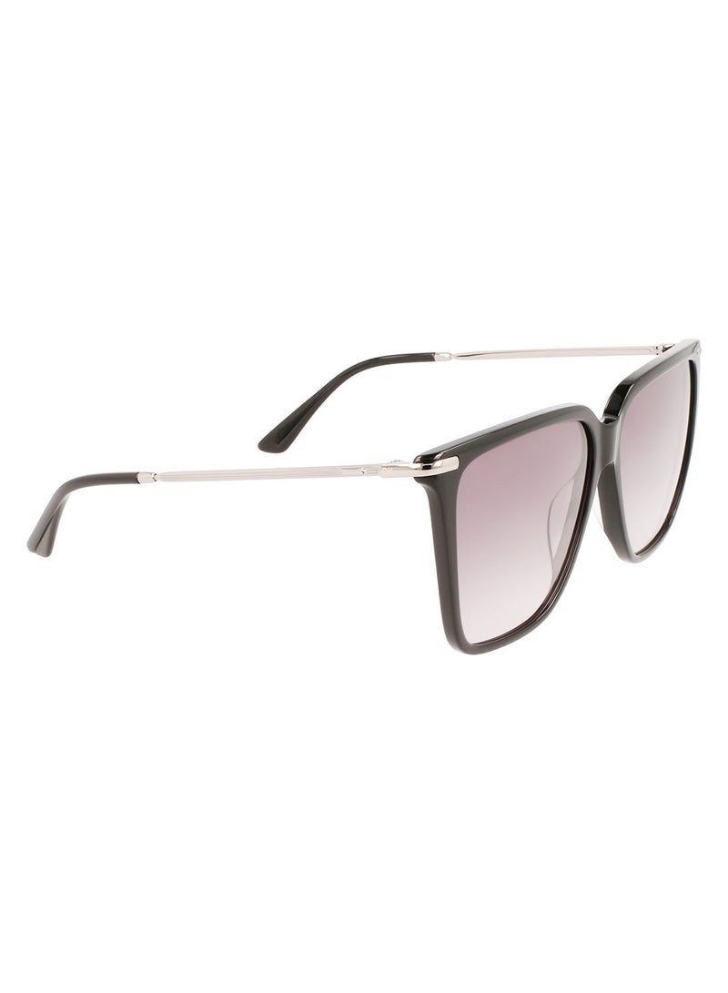 CALVIN KLEIN Full Rim Acetate Modified Rectangle Calvin Klein Sun Ck22531S 5713 (001) Black  - Image 2