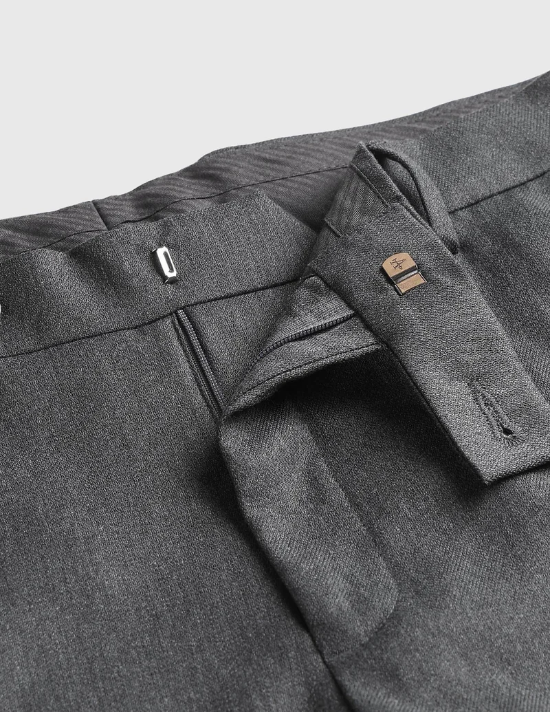 Arrow Dark Grey Heathered Jackson Super Slim Fit Trousers for Men | Best Price UAE