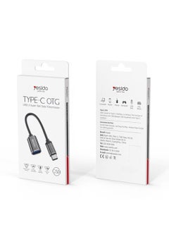 Yesido Yesido GS01 Mobile Phone Type-C Female USB to Male Type-C Data Transmit OTG Adapter - Black  - Image 1