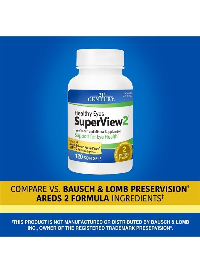 21st Century Healthy Eyes SuperView 2 Softgels, 120 Count - Image 2