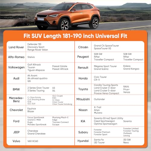 NEVERLAND SUV Car Cover Waterproof All Weather Outdoor Full Car Cover for Automobiles Snow Rain Sun UV Dust Protection Scratch Universal Fit SUV Up to 190" - Image 2