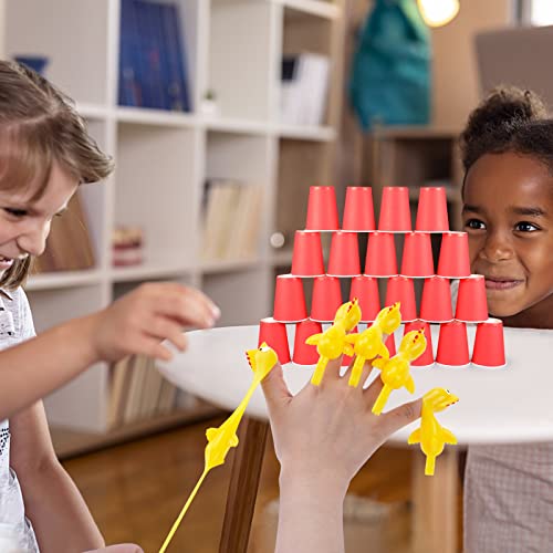 POPLAY 42PCS Flying Chicken Slingshot, Party Favors Treasure Box Toys for Classroom, Flicking Rubber Chickens Funny Gag Gift for Kids & Adults, Novelty Classroom Exchange Gifts - Image 4