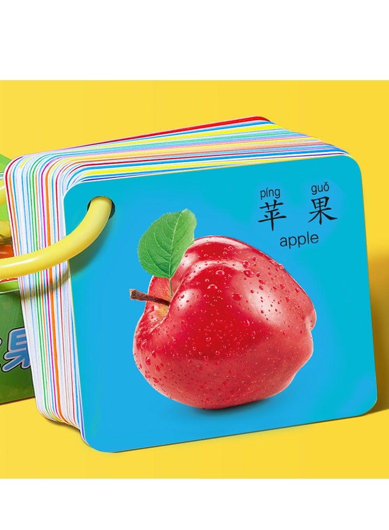 Children's double-sided educational toy literacy card, the baby enlightenment fruit card has a picture cognitive early education card - Image 2
