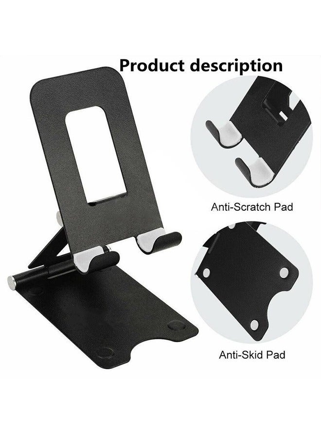 Phone Holder Stand Adjustable Phone Stand Foldable Phone Holder for Desk Phone Stand for Office for Most Phones or Pad, Black  - Image 3