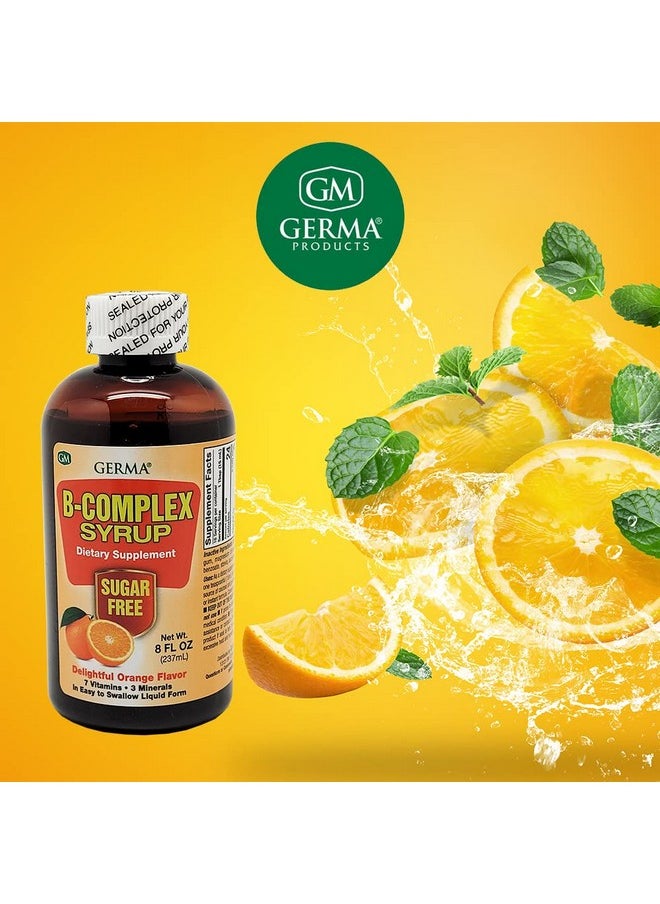 Germa Bcomplex Syrup. Dietary Supplement. Bone Health Growth And Development Aid. Sugar Free. Orange Flavor. 8 Oz  - Image 4