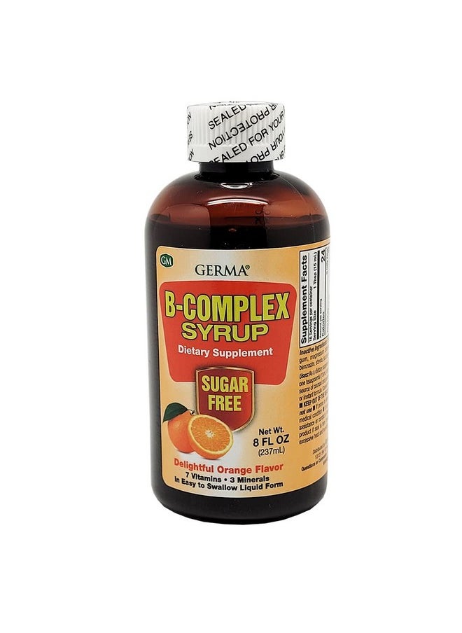 Germa Bcomplex Syrup. Dietary Supplement. Bone Health Growth And Development Aid. Sugar Free. Orange Flavor. 8 Oz  - Image 2