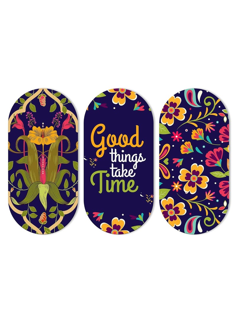 Artvibes Positive Quote Wooden Wall Hanging Decoration Items for Home | Gifts | Bedroom | Wooden Wall Hanger | Mdf Wall Decoration for Living Room | Artworks (WH_9026N), Set of 3 - Image 1