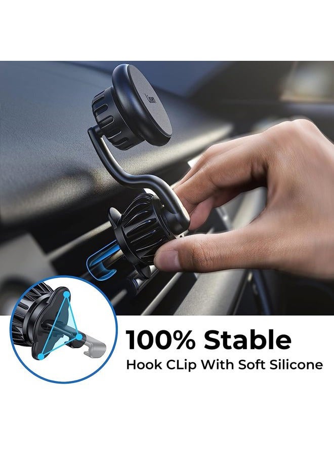 Magnetic Phone Holder for Car Mount Adjustable Phone Magnet for Car Enjoy Never Blocking Universal Air Vent Magnetic Car Cell Phone Holder Mount Fit for All 4”-13” Tablets & Smartphones