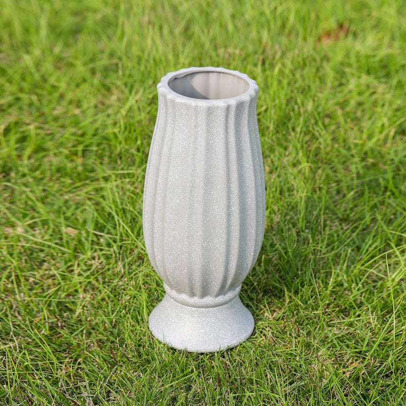 Bocola Cemetery Vase for Grave Decorations with Metal Spike Headstones Flower Holder for Atificial Flowers Fake Floral Outdoor Tombstone Markers memorials Sympathy for Loss of Loved Ones - Image 4