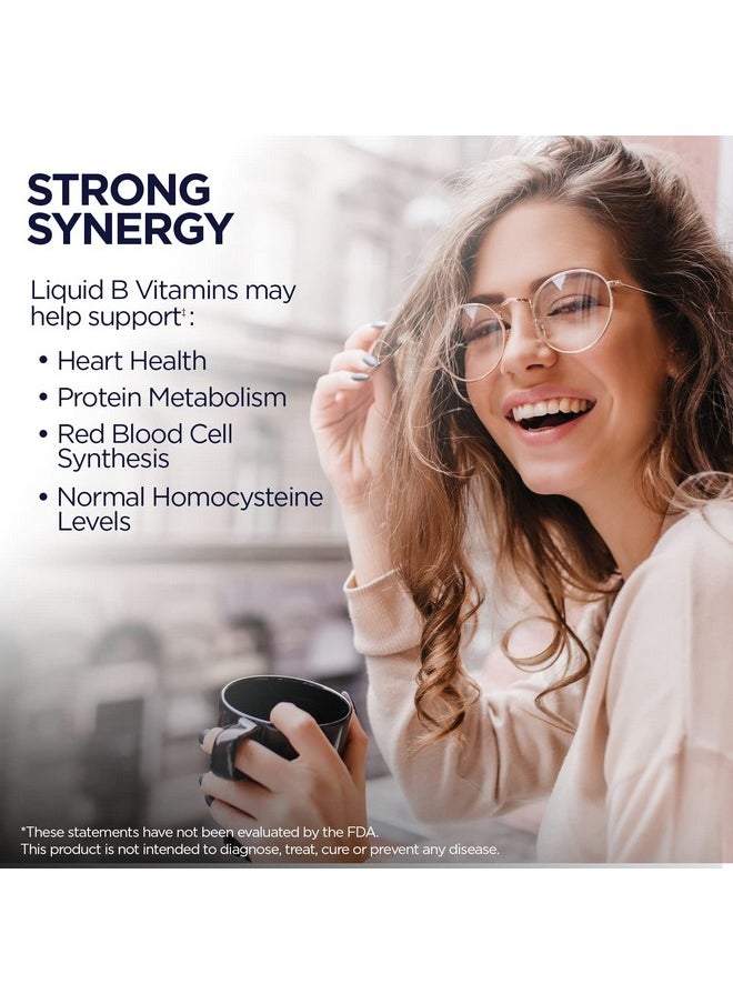 Vitamin B6 B12 Folic Acid Dropins Liquid Vitamin B Supplement Drops Heart Health Energy Red Blood Cell Support With Methyl B12 And Methyl Folate Natural Mixed Berry Flavor 59 Servings 2Oz
