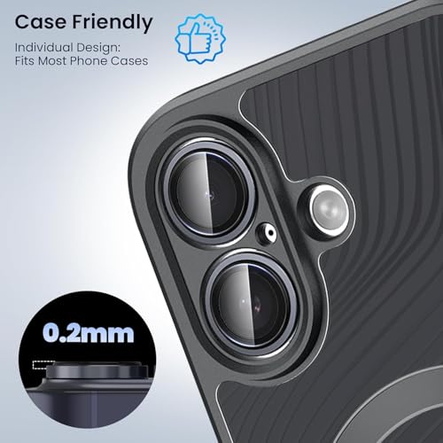 Lensarmor® Compatible With Black iPhone 17 Camera Lens Protector – 9H Tempered Glass, Premium iPhone 17 Lens Cover, Scratch Resistant, Flash-Friendly Camera Protector - Image 5