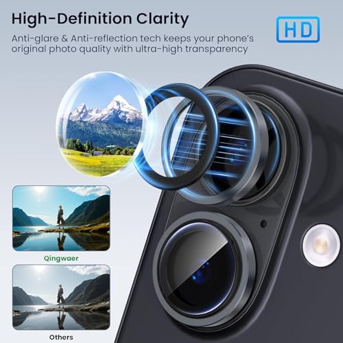 Lensarmor® Compatible With Black iPhone 17 Camera Lens Protector – 9H Tempered Glass, Premium iPhone 17 Lens Cover, Scratch Resistant, Flash-Friendly Camera Protector - Image 4