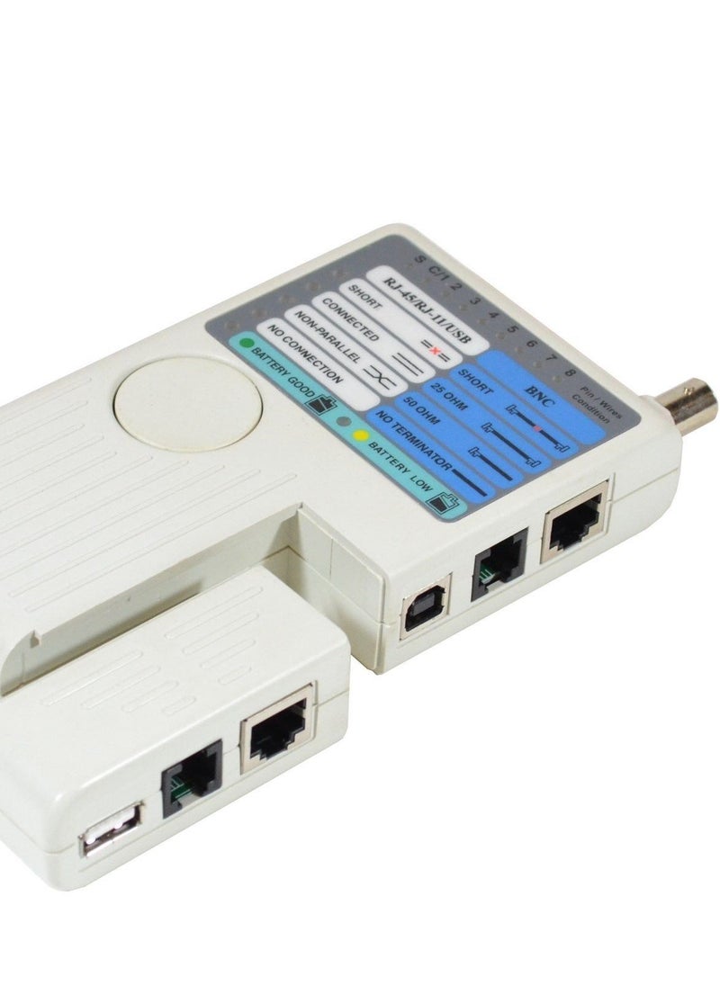 Generic - 4 in 1 Network Cable Tester RJ45/RJ11/USB/BNC LAN Cable Cat5 Cat6 Wire Tester - Image 1