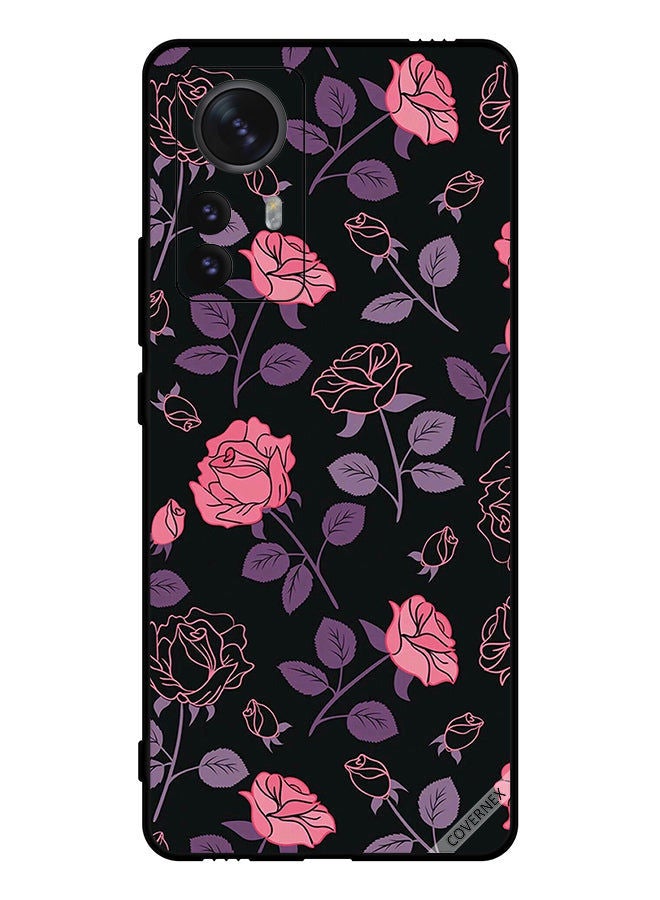Covernex Protective Case Cover For Xiaomi 12 Pro Flowers Sketch - Image 1