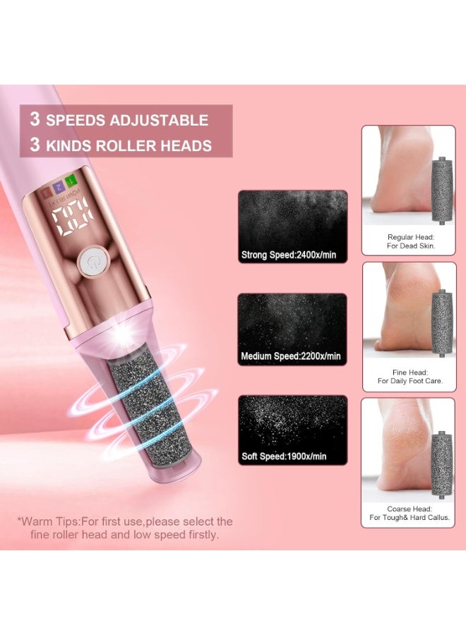 عام مزيل مسامير القدم للقدمين قابل لإعادة الشحن، عصا باديكير ناعمة، مبرد كهربائي للقدمين، مجموعة أدوات باديكير احترافية لتنظيف القدم من أجل أقدام أكثر نعومة، هدية مثالية، مجموعة باديكير للعناية بالقدمين للبشرة الجافة الميتة - Image 3
