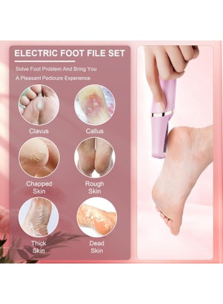 Callus Remover for Feet Rechargeable, Smooth Pedicure Wand Electric Foot File, Professional Pedicure Tools Kits Foot Scrubber for Smoother Feet Ideal Gift, Pedicure Kit Feet Care for Dead Dry Skin - view 4