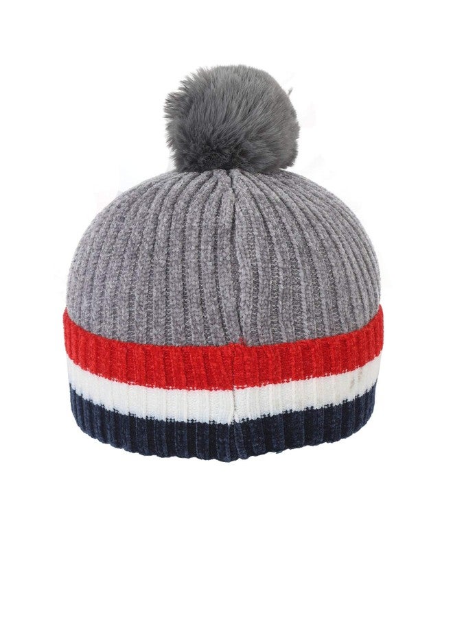 FabSeasons Kids Winter Skull Cap for Boys & Girls (3-10 Years), Covers Entire Ears for Better Protection from Cold Grey - Image 5