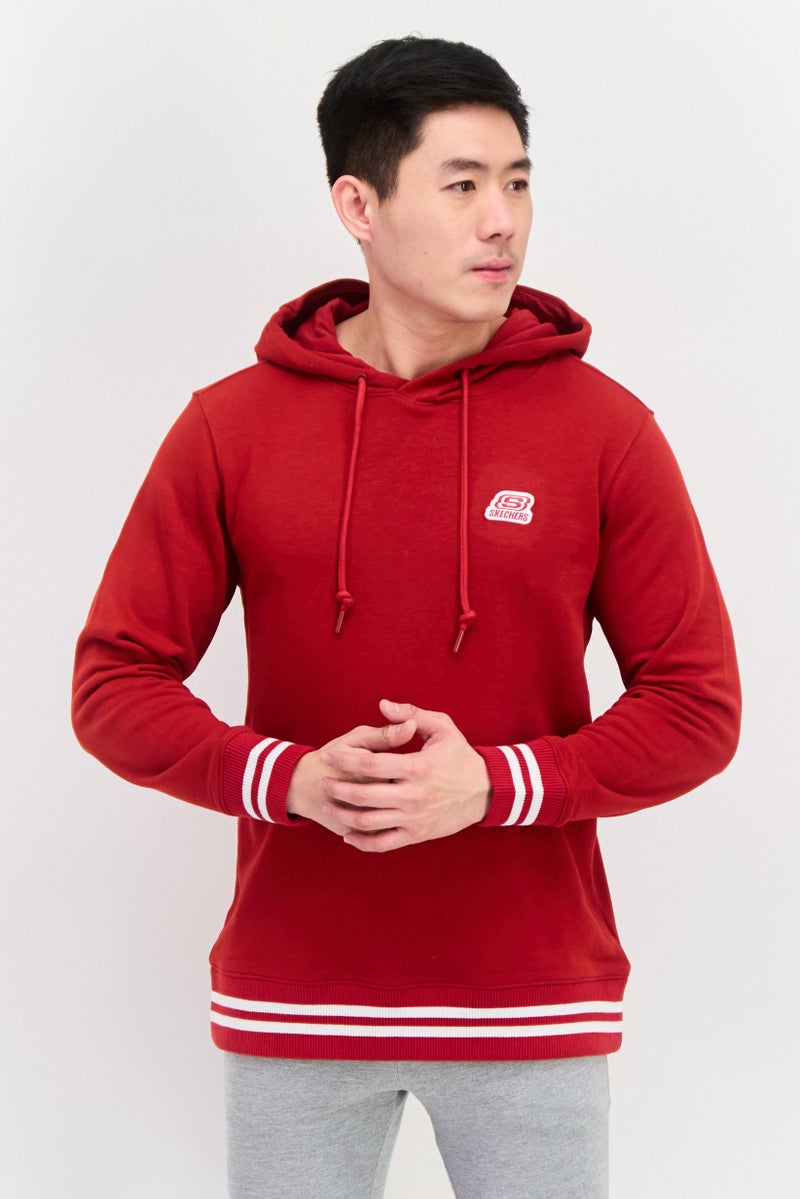 SKECHERS Men Sportswear Fit Long Sleeve Outdoor Sweatshirt, Red  - Image 1