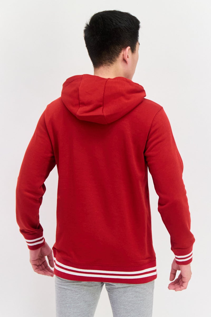 SKECHERS Men Sportswear Fit Long Sleeve Outdoor Sweatshirt, Red  - Image 3