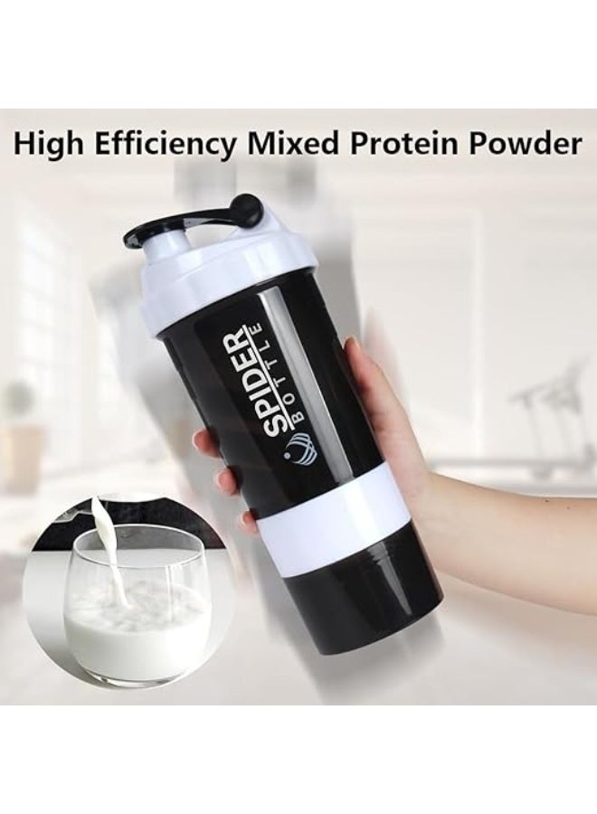 سبايدر بوتل زجاجة رج البروتين بيضاء 500 مل - Image 1