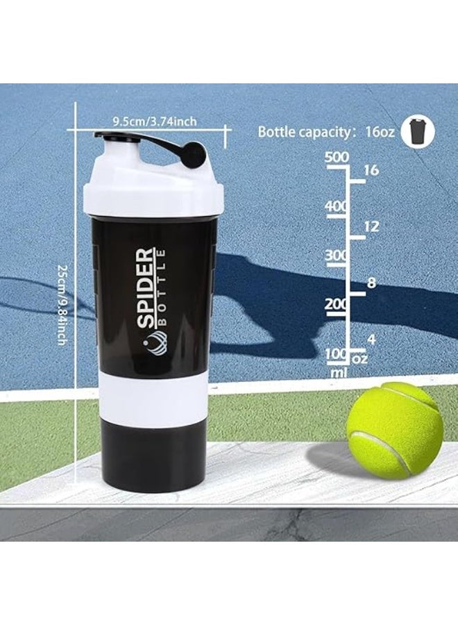 سبايدر بوتل زجاجة رج البروتين بيضاء 500 مل - Image 2
