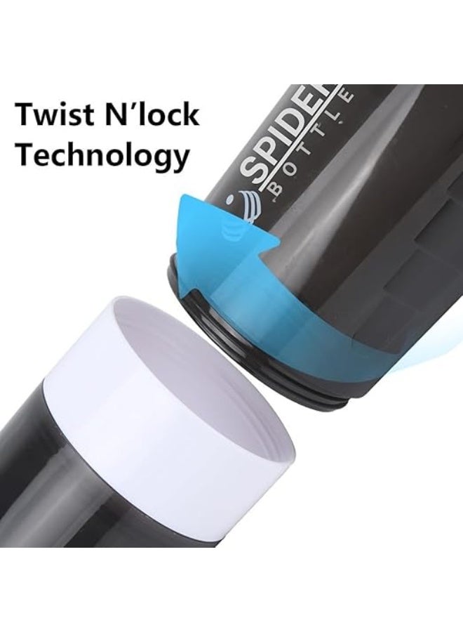 سبايدر بوتل زجاجة رج البروتين بيضاء 500 مل - Image 4