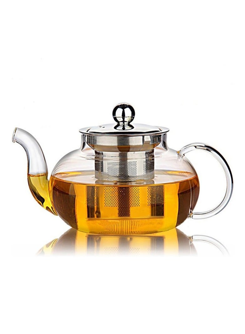 Tealand Durable Unbreakable Quickly Brew Borosilicate Glass Teapot with Reusable Drip Cone Stainless Filter 8 cups Thickened Heat Resistant 1 Liter - Image 2