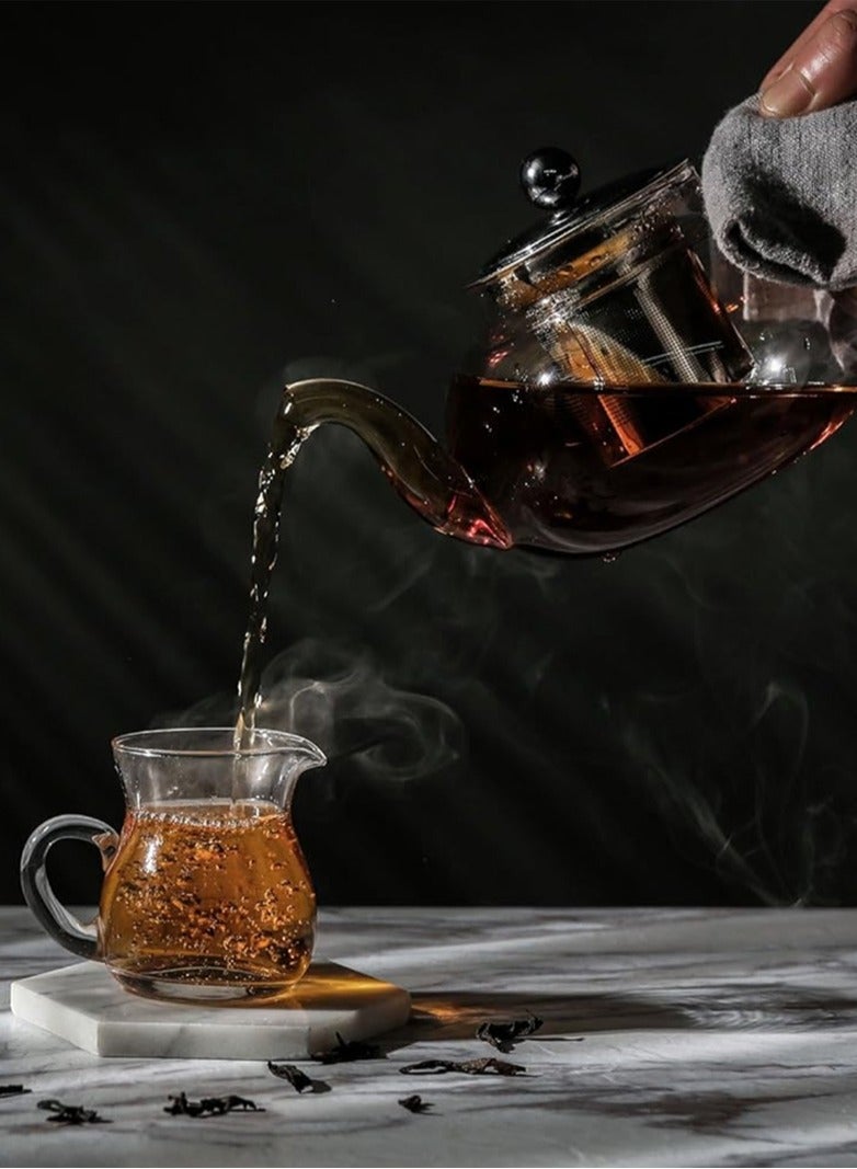 Tealand Durable Unbreakable Quickly Brew Borosilicate Glass Teapot with Reusable Drip Cone Stainless Filter 8 cups Thickened Heat Resistant 1 Liter - Image 4