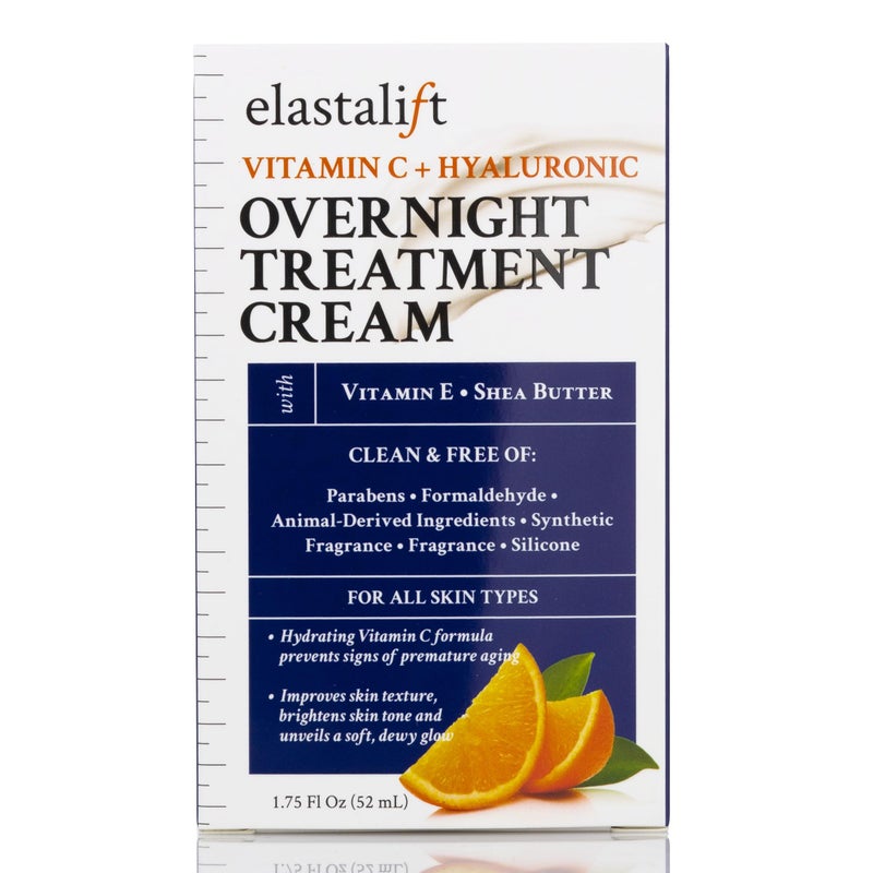 Elastalift Renewing Night Cream | Brightening Vitamin C Cream + Hyaluronic Acid Moisturizer For Face | Oil-Free Overnight Correcting Facial Treatment Night Lotion | Skin Care Face Cream, 1.75 Fl Oz - Image 3