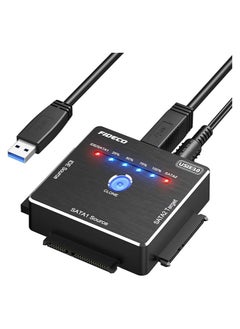 FIDECO FIDECO SATA/IDE to USB 3.0 Adapter, Hard Drive Adapter Cable for Universal 2.5/3.5 Inch IDE/SATA External HDD SSD, 5.25-Inch DVD-ROM/CD-ROM/CD-RW, Offline One Touch Clone, Support 16TB (Cable PL06)  - Image 1