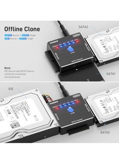 FIDECO FIDECO SATA/IDE to USB 3.0 Adapter, Hard Drive Adapter Cable for Universal 2.5/3.5 Inch IDE/SATA External HDD SSD, 5.25-Inch DVD-ROM/CD-ROM/CD-RW, Offline One Touch Clone, Support 16TB (Cable PL06)  - Image 2