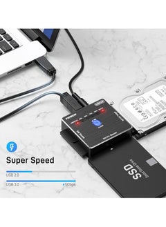 FIDECO FIDECO SATA/IDE to USB 3.0 Adapter, Hard Drive Adapter Cable for Universal 2.5/3.5 Inch IDE/SATA External HDD SSD, 5.25-Inch DVD-ROM/CD-ROM/CD-RW, Offline One Touch Clone, Support 16TB (Cable PL06)  - Image 4