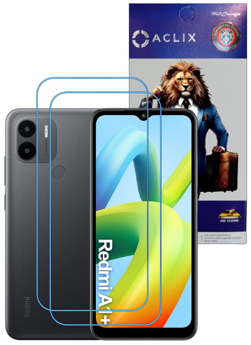 ACLIX 2 Pieces Antistatic ESD Dustproof Premium Quality High Definition Clear Tempered Glass Screen Protector Designed For Xiaomi Redmi A1+ - Image 1