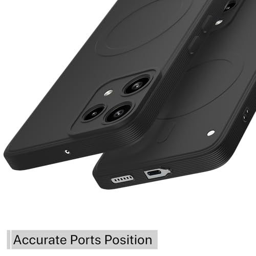 Pikkme Back Cover for Nothing Phone 3a Lite 5G Soft Matte Silicone Mag-Safe Design (Mag-Safe Not Support) Camera Protection | Slim Fit Bumper Cover (Black) - Image 4