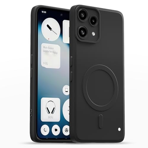 Pikkme Back Cover for Nothing Phone 3a Lite 5G Soft Matte Silicone Mag-Safe Design (Mag-Safe Not Support) Camera Protection | Slim Fit Bumper Cover (Black) - Image 1